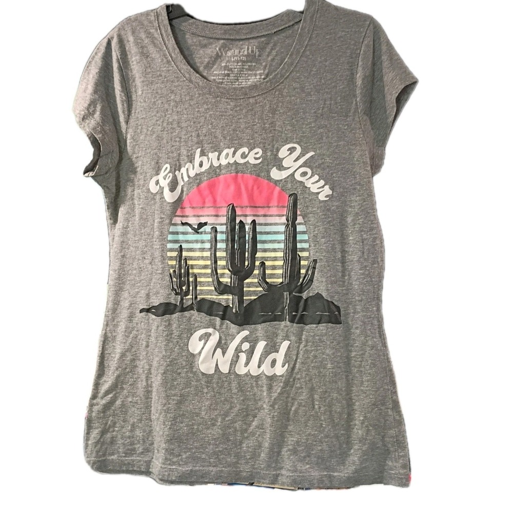 Wound Up‎ Juniors T Shirt Size Large (11-13) "Embrace Your Wild!" Western Themed